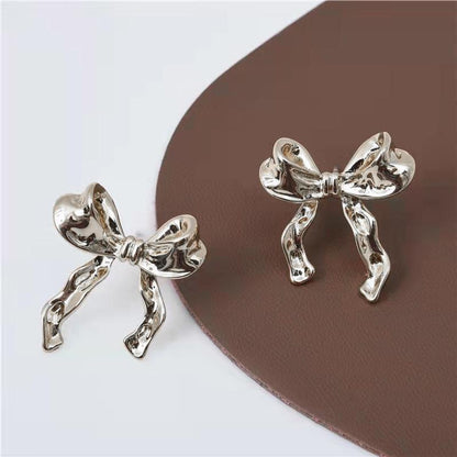 Cheky - Bow Earrings Simple Style Fashionable And Versatile Earrings