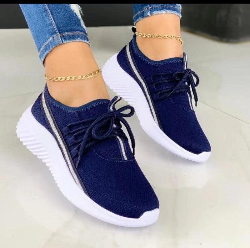 Cheky - Stripe Sneakers For Women Sports Shoes