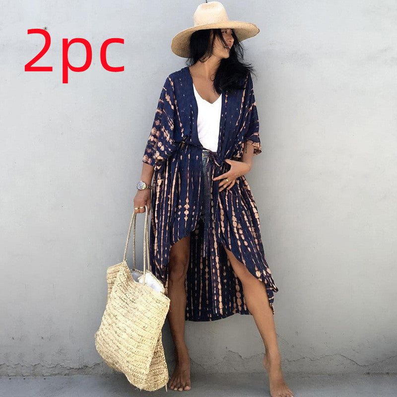 Cheky - Polyester Ladies Sun Protection Resort Beach Dress Cover Up