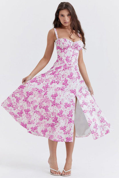 Cheky - New Women's Floral Print Dress With Straps