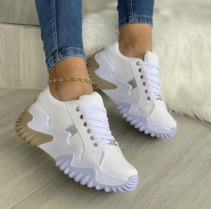 Cheky - Women Shoes Lace-up Sports Sneakers