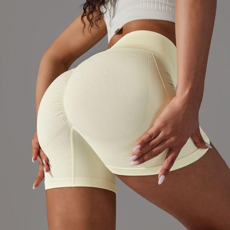 Cheky - Seamless Tight Belly Trimming Hip High Elasticity Yoga Shorts