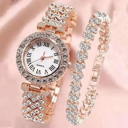 Cheky - New stock! ! Women Bracelet Watches Steel belt Love Steel belt Rhinestone Quartz Wrist Watch Luxury Fashion Watch for women