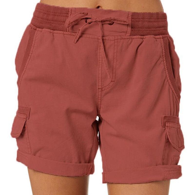 Cheky - Women's Casual High Waist Cargo Shorts