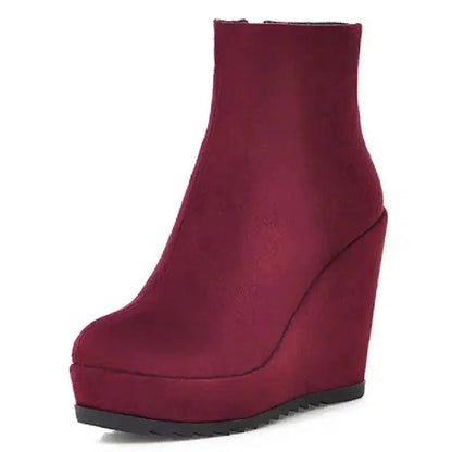 Cheky - Autumn And Winter Women Platform Platform Wedge Boots