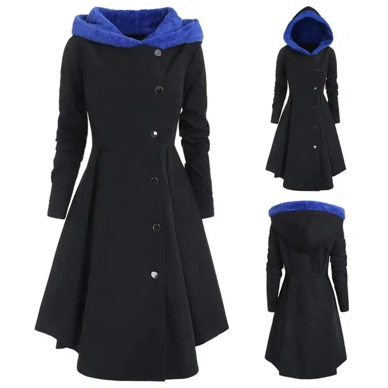 Cheky - Bombshell Christmas Trench Women's Long Hooded Coat Woman