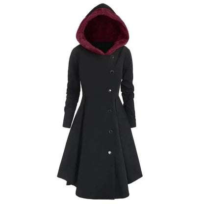 Cheky - Bombshell Christmas Trench Women's Long Hooded Coat Woman