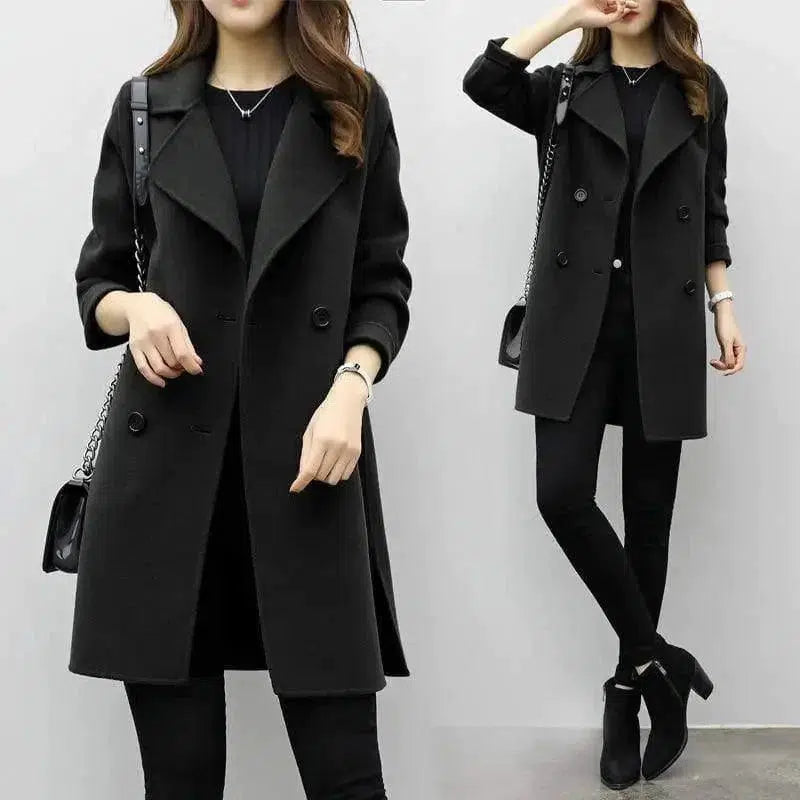 Cheky - Double-breasted woolen coat