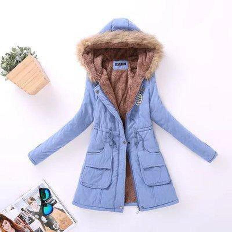 Cheky - Cozy Chic Fur-Trimmed Parka