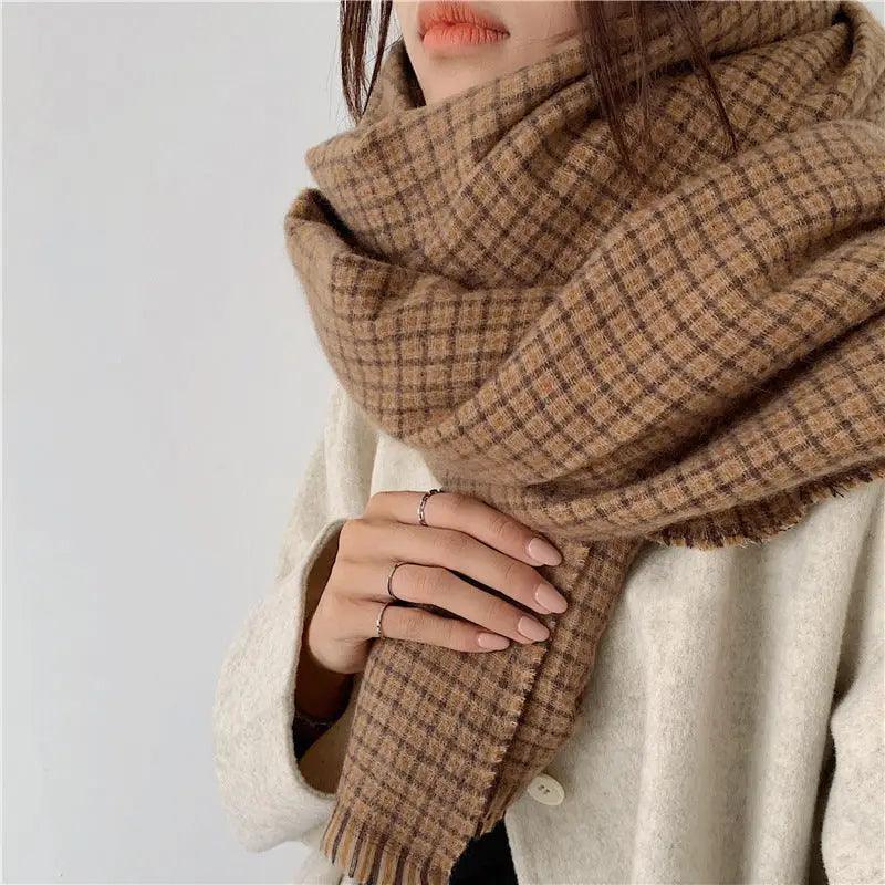 Cheky - Fashion New Winter Plaid Scarf Ladies