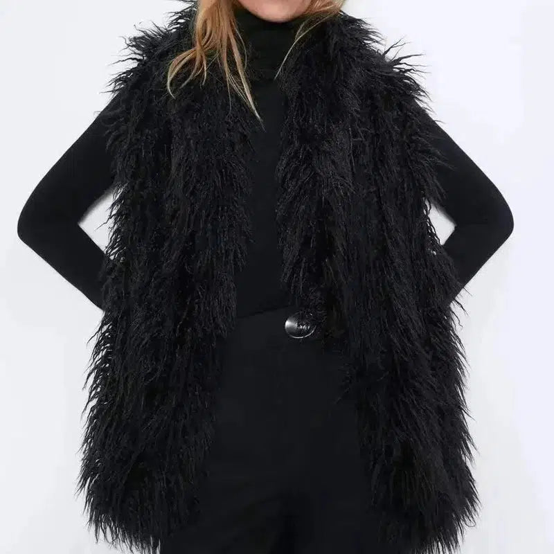 Cheky - Faux fur effect vest vest