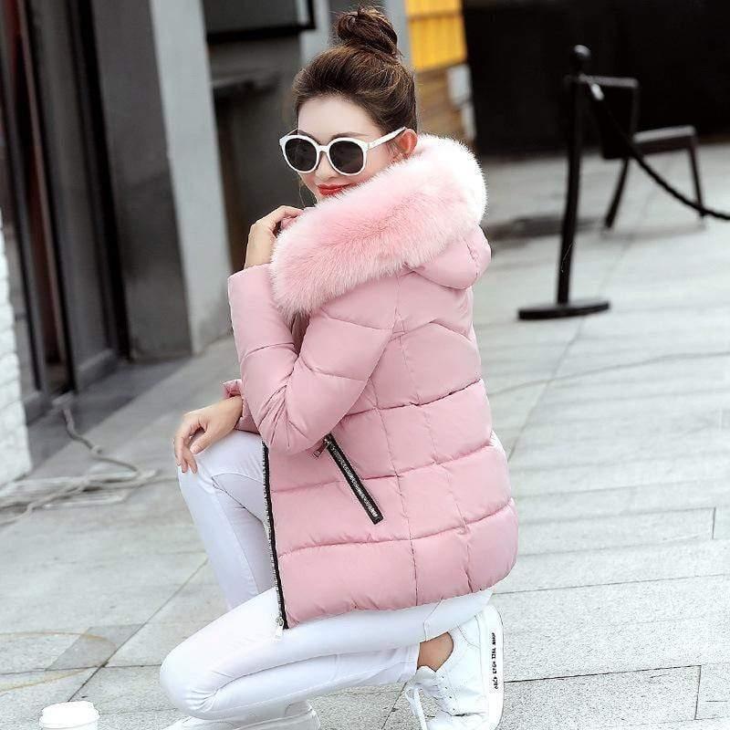 Cheky - Korean Style Hooded Down Padded Jacket All-Match Small