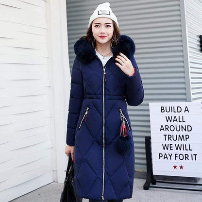 Cheky - Long hooded padded down coat coat women