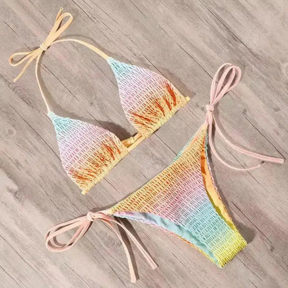 Cheky - Ladies Split Print Bikini Swimsuit