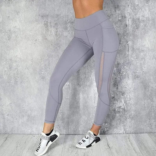 Cheky - Mesh stitching yoga pants