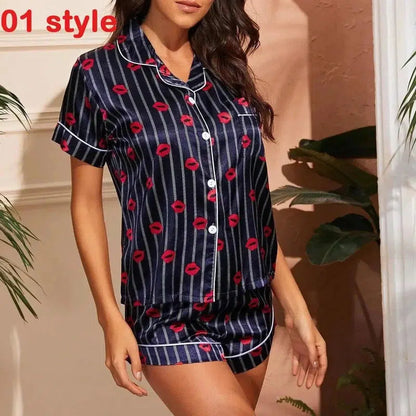 Cheky - Lingerie Female Sleepwear Casual Shorts Set Loungewear