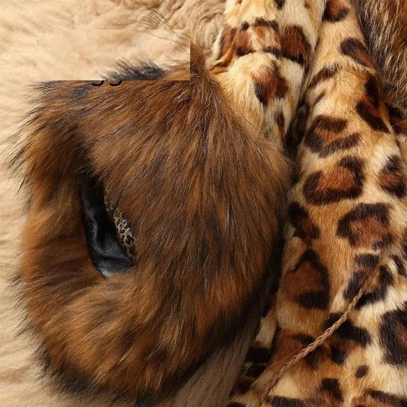 Cheky - Mid Length Leopard Print Coat In Autumn And Winter For Women