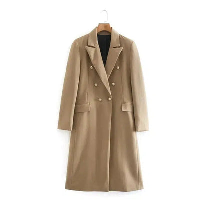 Cheky - New Autumn And Winter Women'S Double-Breasted Woolen Coat