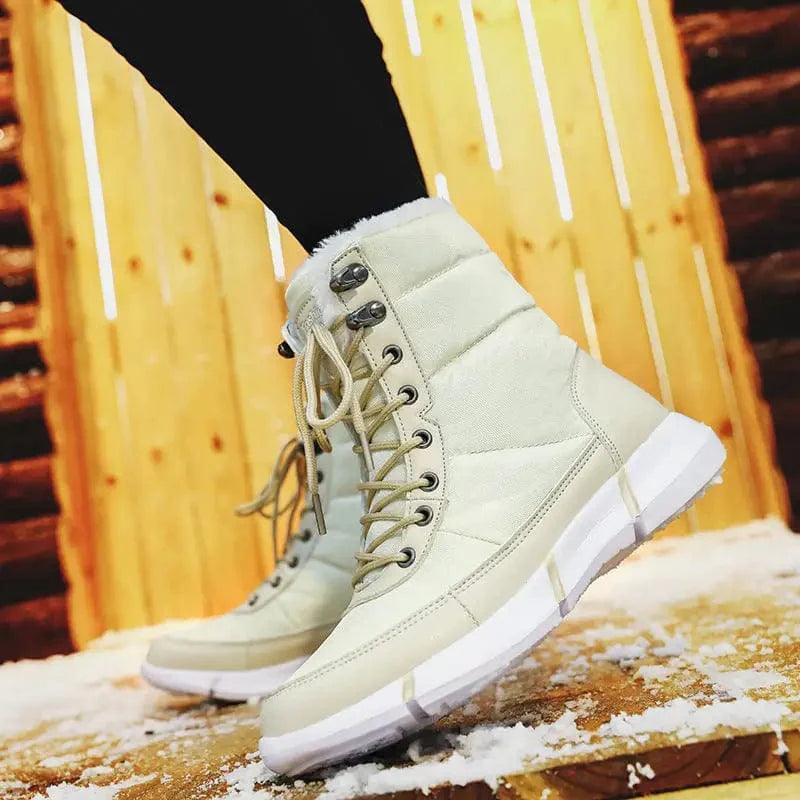 Cheky - New High-top Plus Velvet Padded Snow Boots Women