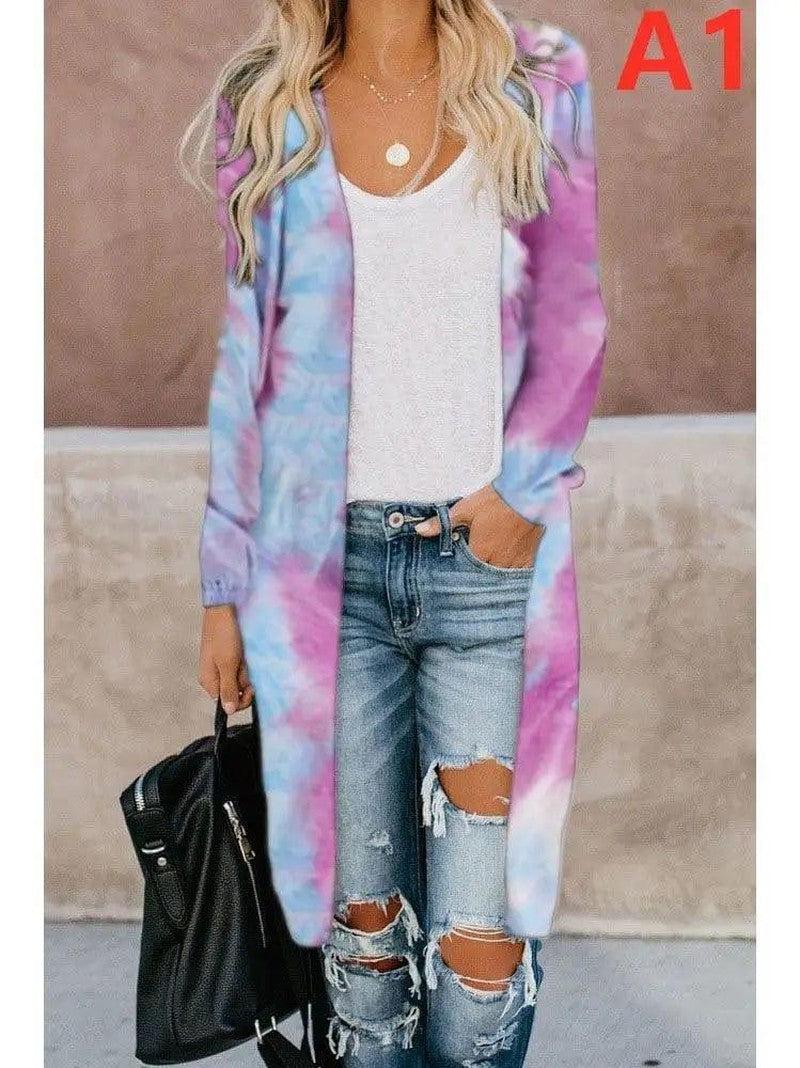 Cheky - New Streetwear Women Long Sleeve Cardigan Leopard Kimono