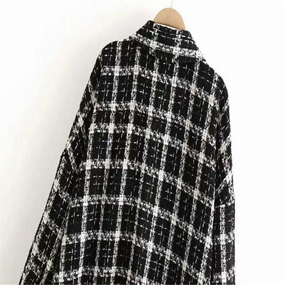 Cheky - Plaid tweed coat