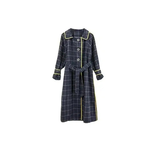 Cheky - Plaid woolen coat