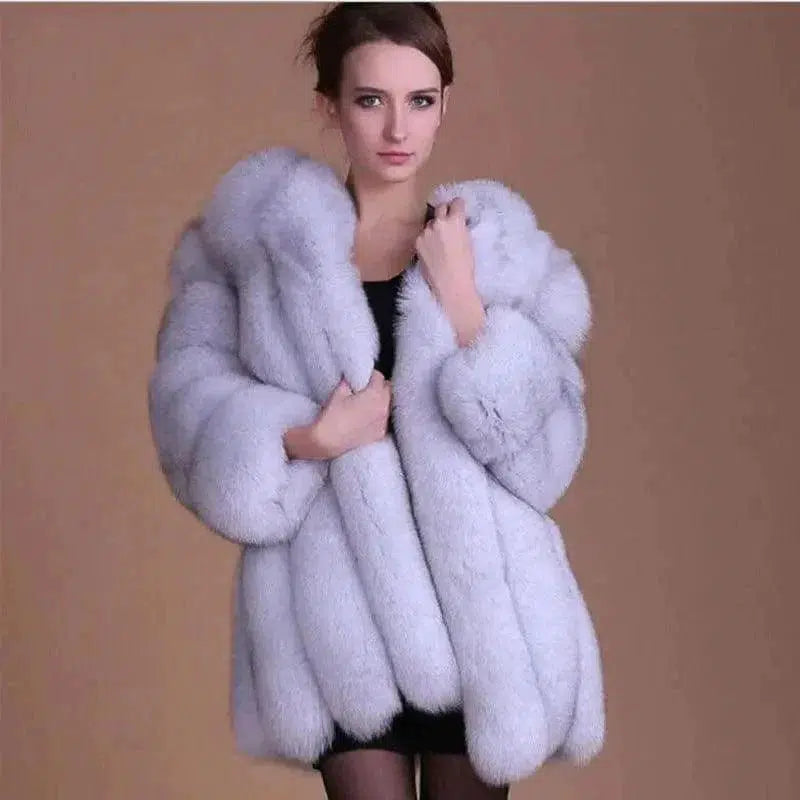 Cheky - Russian imitation fur fur all-in-one women's winter