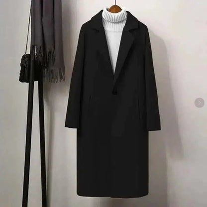 Cheky - Elegant Loose Woolen Coat