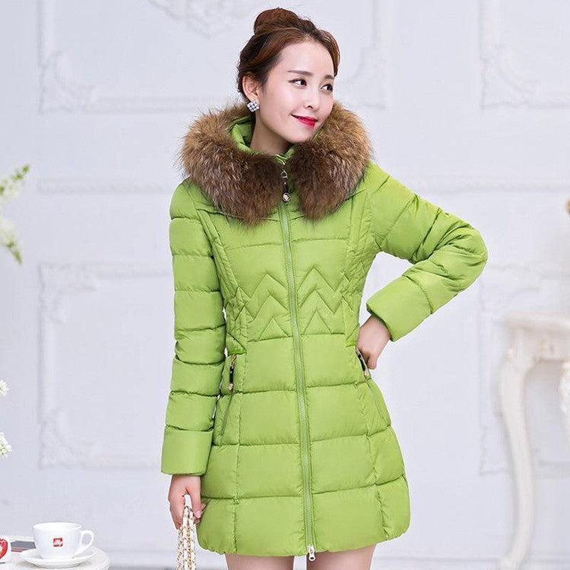 Cheky - Stylish lightweight winter new Korean hooded cotton coat