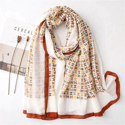 Cheky - Western Style Fashion Shawl All-match Silk Warm Scarf