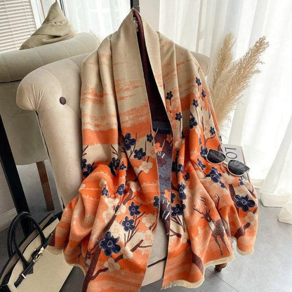 Cheky - Women's Korean Style Air Conditioning Shawl Thickened Warm Scarf