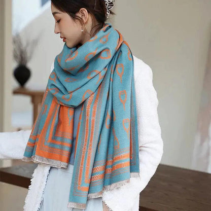 Cheky - Women's Korean Style Air Conditioning Shawl Thickened Warm Scarf